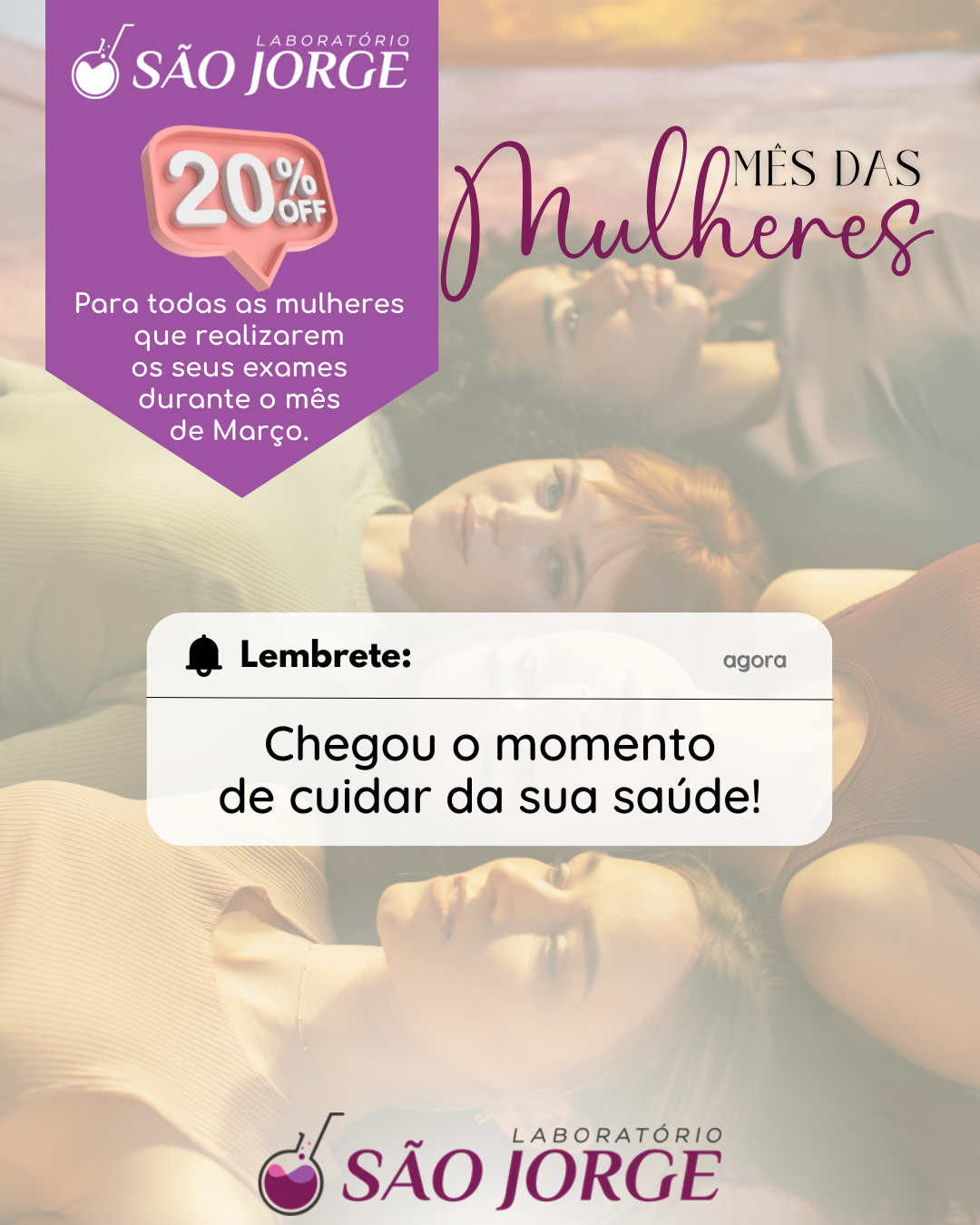 Março: Mês das Mulheres! - Laboratório São Jorge